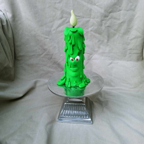 💚🐸 Melting 🕯🎃 Candle Face 🕷 Neon Green - Picture 7 of 11